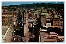 c1960 Looking North Broadway Telegraph Downtown Oakland California CA Postcard picture