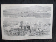 2 1884 Civil War Prints - Battle of Gettysburg, Cemetery Gate, + Emmettsburg, MD picture