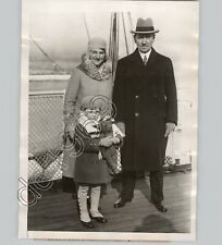 IRISH MINISTER M MacWhite on Ship Voyage to WASHINGTON w Family 1929 Press Photo picture