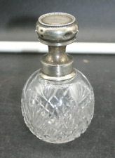 Simpson Hall Miller Co Vintage Cut Crystal Perfume Vanity Bottle w/ Sterling Lid picture
