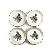 4 Wedgwood “Hathaway Rose” Bone China 4 Inch Saucers picture