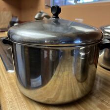 Vintage Farberware 8 Qt Stock Pot Pan With Lid Stainless Steel preowned  picture