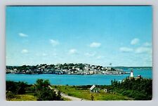 Lubec ME-Maine, Panoramic of Lubec, Most Easterly Town US Vintage c1968 Postcard picture