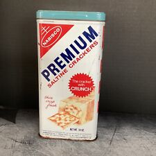 Vintage Nabisco Premium Saltine Crackers  14 Oz Tin 1969 picture