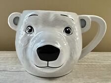Vintage Coca-Cola Polar Bear Head Oversized Ceramic Mug Coffee Cup 3D picture