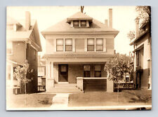 RPPC Urban 3 Story Brick Home Unknown City Real Photo Postcard picture