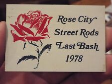 Vintage 1978 Rose City Street Rods Last Bash Dash Plaque Portland OR Oregon picture