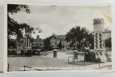 RPPC Oklahoma University Entrance at the Oval Real Photo Hoff Postcard Q1 picture