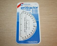 STERLING #520 180 Degree 4” Protractor Compass Ruler 1981 NOS USA Vintage picture