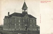High School Building Canton South Dakota SD Cancel Blooming Prairie 1907 PC picture
