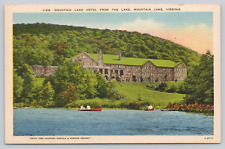 Mountain Lake Lodge VA, Dirty Dancing Filmed Here, Postcard, N&W Railway View picture