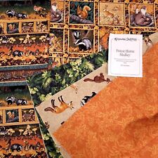 Keepsake Quilting Forest Home Medley Cotton Fabric Kit Yardage Squirl Fox Badger picture