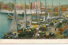 BALTIMORE MD - A Busy Scene Along The Wharves Postcard - udb (pre 1908) picture