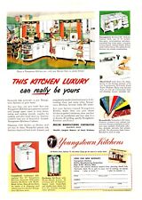 PRINT AD 1951 Youngstown Kitchens DeLuxe Cabinet Sink Waste Disposal Cusheen picture