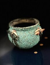 zuni turquoise crusted fetish pot by Edna Leki picture