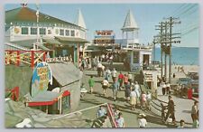 Old Orchard Beach Maine Entrance To The Ocean Pier Scenic View Vintage Postcard picture