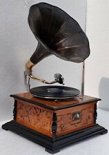 Antique Gramophone Fully Working Phonograph, win-up record player Phonograph picture