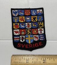 Vintage Sverige Sweden Swedish Provinces Coat of Arms Embroidered Patch Badge picture