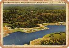 Metal Sign - Massachusetts Postcard - Cobble Mountain Reservoir, Springfield Wa picture