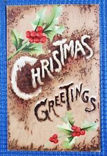Vintage Embossed Christmas Greetings Series No.C.1057 Tuck & Sons Postcard picture