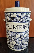 Vintage Marzi Remy German RUMTOPF Stoneware Blue Gray Fruit Fermenting Crock picture