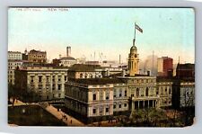 New York City NY,, The City Hall, Antique, Vintage Souvenir Postcard picture