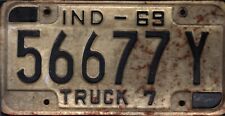 Vintage 1969 INDIANA License Plate - Crafting Birthday MANCAVE slf picture