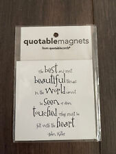 Quotable Magnets - Helen Keller 3.5” x 3.5” “they must be felt with the heart” picture