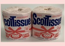 Vtg 1978 SCOTTISSUE Scott Toilet Paper- 2 PINK ROLLS 1000 Sheets Ea Roll PINK picture