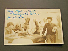 vTg 1919 King Neptune court during Equator Crossing Line ceremony RPPC top hats picture