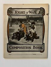 RARE 🇺🇸N.O.S. 1910-1920s SCHOOL COMPOSITION BOOK UNUSED/ PEDAL CAR/WAGON picture