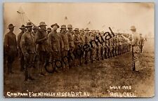 Real Photo WWI Mount Holly Company E At Sea Girt NJ New Jersey RP RPPC I-319 picture