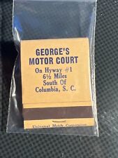 VINTAGE MATCHBOOK - GEORGE'S MOTOR COURT - COLUMBIA, SC - UNSTRUCK picture