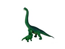 Dinosaur Toy Safari Ltd Green Brachiosaurus and Baby Rare Retired 1996 picture