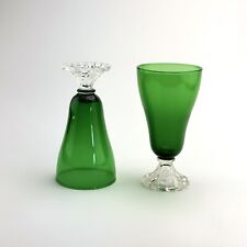 Vintage Anchor Hocking, Green Water, Goblets Glass 7 Inches Tall ￼ picture