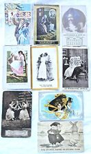 Antique 1910s  Romantic Postcards 9 Sweethearts Vintage picture