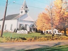 C 1960s The Village Meeting House Sugar Hill NH in Autumn Chrome Postcard picture