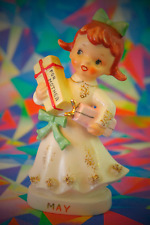 RARE May Birthday Girl Angel Figurine Napco Norcrest Lefton  HTF CUTE picture