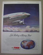 TWA Trans World Airlines - 66 ads, 1940s/50s/60s; large collection Skyliners picture