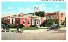 Vintage Postcard Post Office And City Hall Building Bartow Florida Asheville Pub picture