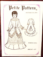 Vtg Doll Clothes Petite Pattern 4010- 1880's Polonaise Gown Size 16-17 Inch picture