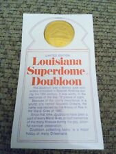 NIB SEALED LOUISIANA SUPERDOME ALUMINUM GOLD DOUBLOON 1975 picture