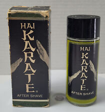 Vintage  Hai Karate After Shave 4oz  Pfizer Inc. Original Box Almost Full picture