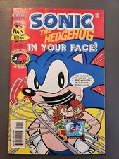 Sonic The Hedgehog In Your Face 1 Archie Adventure Series 1995 + Poster picture