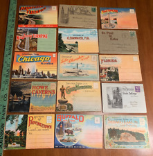 30 pc lot of Postcard Souvenir Folders 1930's - 1960's Catskills Florida Fun Lot picture