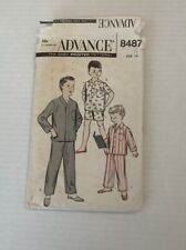 Vintage Advance Sewing Pattern 8487 Boys Pajamas Size 14 picture