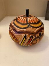 Hand-crafted Peruvian folk art carved gourd picture