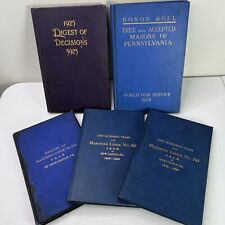 Freemasonry Books Lot of 5 from The Late 1800’s to the Early 1900’s Pennsylvania picture