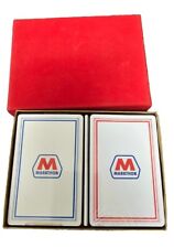 2 Decks Marathon Playing Cards – Marathon Oil Company - Gasoline Sealed In Box picture