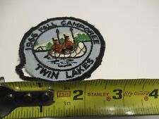 1966 FALL CAMPOREE TWIN LAKES  BIRCH BARK CANOE BOY SCOUTS OF AMERICA PATCH picture